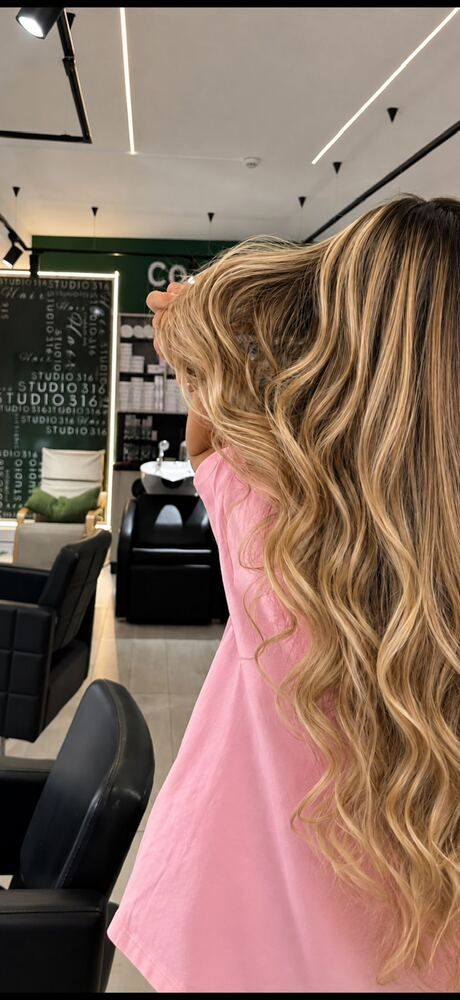 Balayage em ondas compridas